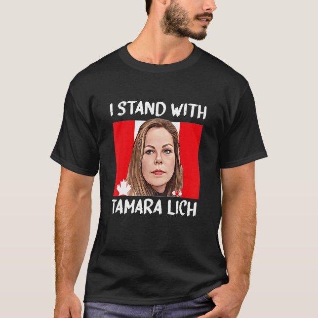 Camiseta Eu Apoio Tamara Lich Canadá Freedom Convoy 202 (Frente)