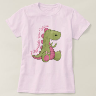 Camiseta Eu Aprecio Sua Opinião Dinossauro