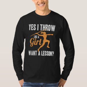 Camiseta Eu Arremesso Como Uma Garota Atletismo Mulheres Ar