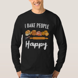 Camiseta Eu Assar Pessoas Feliz Cookie Engraçado Fazendo Ba