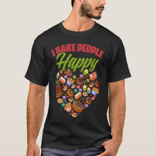 Camiseta Eu Assar Pessoas Feliz Cozinhar de pastelaria Chef