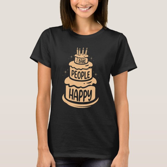 Camiseta Eu Assar Pessoas Felizes Para Fãs De Faca Ou De Fa (Frente)
