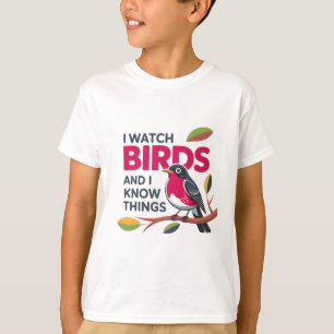 Camiseta Eu assisto pássaros e sei coisas - Robin Desi engr
