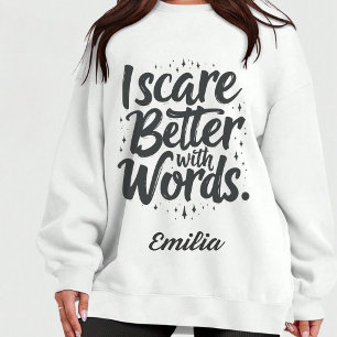 Camiseta Eu Assusto Melhor Com Palavras Nome Personalizado