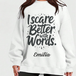Camiseta Eu Assusto Melhor Com Palavras Nome Personalizado