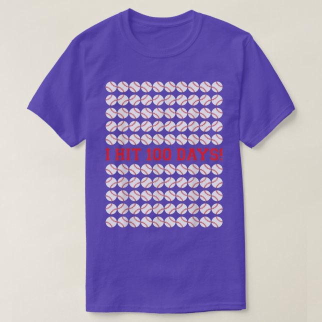 Camiseta Eu Atingi 100 Dias De Presentes De 100 Dias De Bas (Frente do Design)