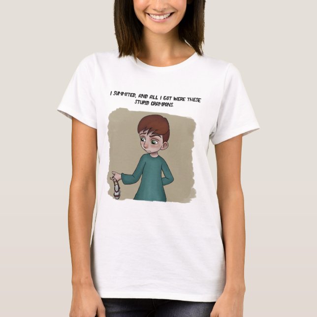 Camiseta Eu atingi o cume e tudo o que eu consegui foram es (Frente)