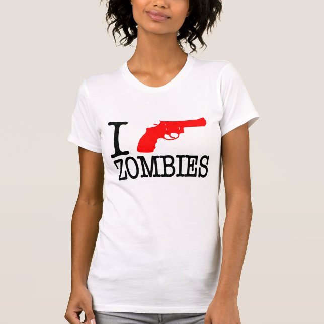 Camiseta Eu atiro em zombis (Frente)