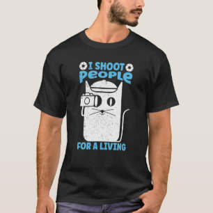 Camiseta Eu Atiro Pessoas Para Uma Câmera De Gato De Fotogr
