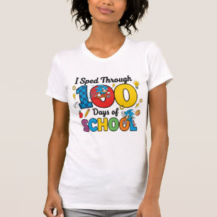 Camiseta Eu Atravessei 100 Dias de Escolares Jogador