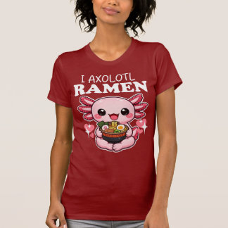 Camiseta Eu Axolote Ramen Axolote Ramen Engraçado Kawaii