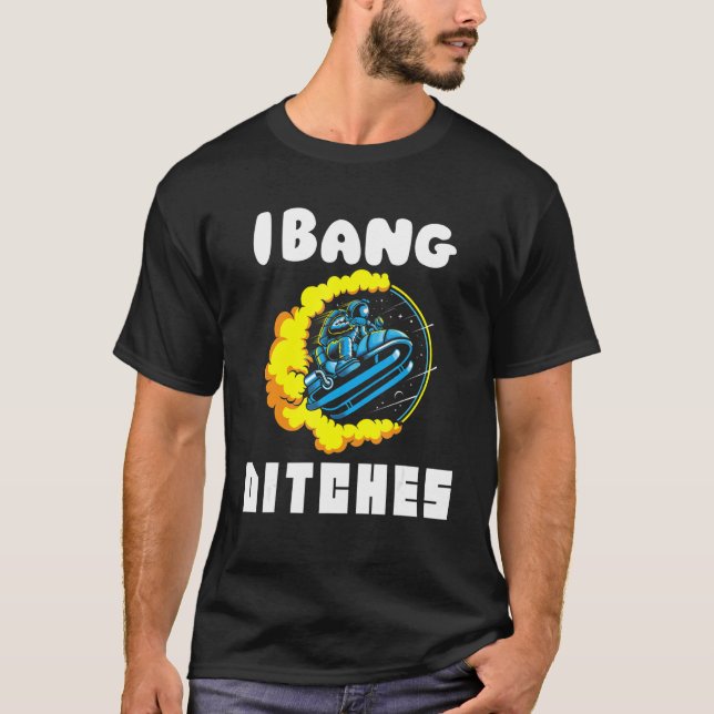 Camiseta Eu Bang Ditches Engraçados Astropulo Snomobiling P (Frente)