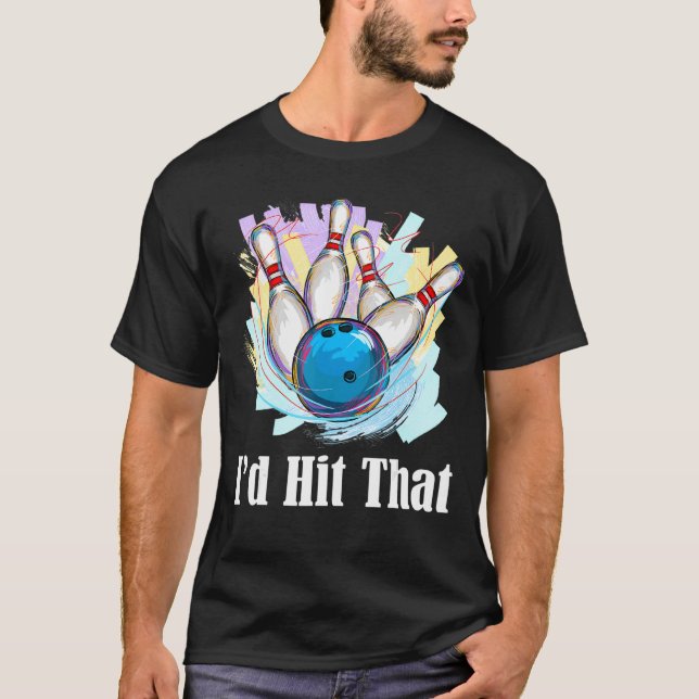 Camiseta Eu batia na Boliche Bowler (Frente)