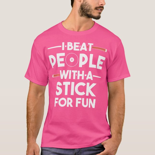 Camiseta Eu Bato Pessoas Com Um Pau Para A Piscina De Snook (Frente)
