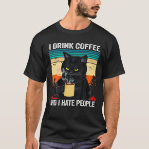Camiseta Eu Bebo Café E Odeio Pessoas