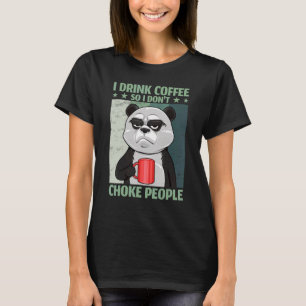 Camiseta Eu bebo café para não engasgar o Pessoas Vintage P