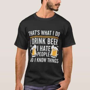 Camiseta Eu bebo cerveja e odeio pessoas