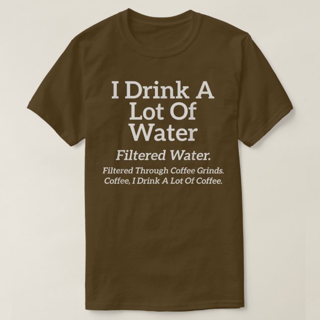 Camiseta Eu Bebo Muito Cafeína Engraçada Com Café (Frente do Design)