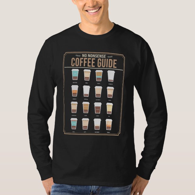 Camiseta Eu Bebo Um Monte De Guia De Café Barista Cappuccin (Frente)