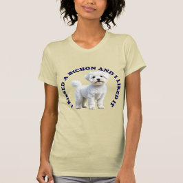 Camiseta Eu beijei um cachorro Bichon Frise