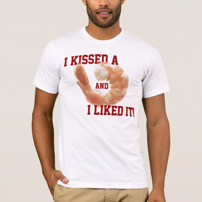 Camiseta Eu beijei um camarão (Frente)