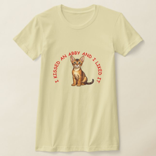 Camiseta Eu beijei um gato Abissínia (Postura )