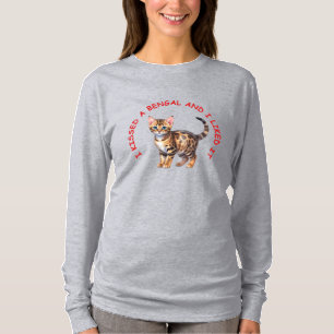 Camiseta Eu beijei um gato Bengala