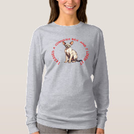 Camiseta Eu beijei um gato Cornish Rex