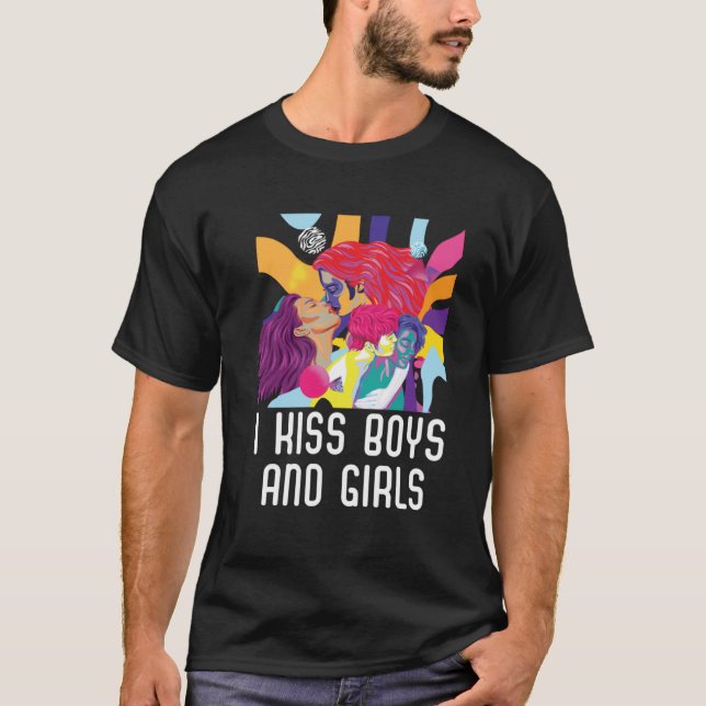 Camiseta Eu Beijo Meninos E Meninas Orgulho Bissexual L (Frente)