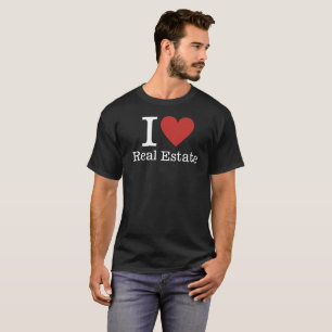 Camiseta Eu ❤️ bens imóveis PERSONALIZADOS