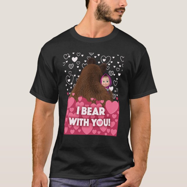 Camiseta Eu brinco com você Masha e o Urso (Frente)