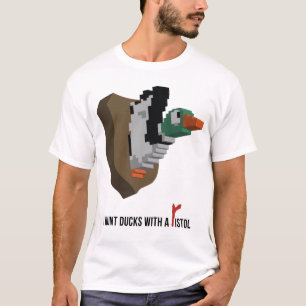 Camiseta Eu caço patos com uma pistola
