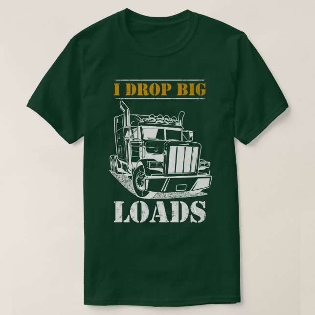Camiseta Eu Caio Cargas Grandes - Diesel Semi Trailer Drive (Frente do Design)