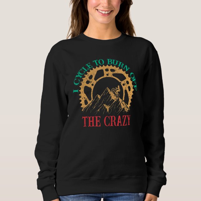 Camiseta Eu Caio Para Queimar O Ciclo De Bicicleta Louco (Frente)