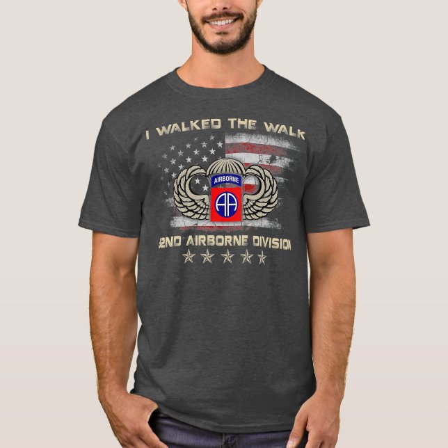 Camiseta Eu Caminhei Pela 82ª Divisão De Transportes Aéreos (Frente)