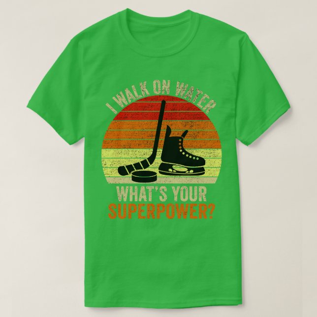 Camiseta Eu Caminho Na Água O Que Seu Super Poder Engraçado (Frente do Design)