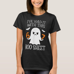Camiseta Eu Cansei Desta Folha Boo 67 Meme Dia das Bruxas 
