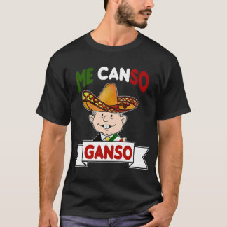 Camiseta Eu Canso Ganso AMLO Mexicano Chibi Cute Black T sh