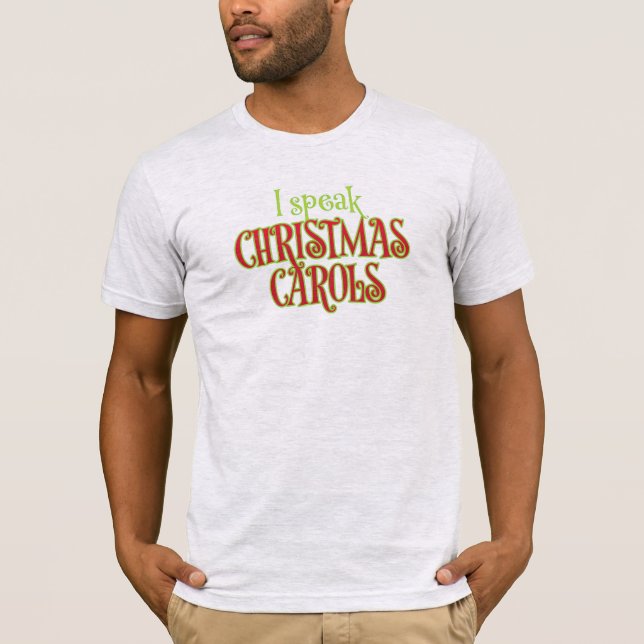 Camiseta Eu canto canções de Natal (Frente)