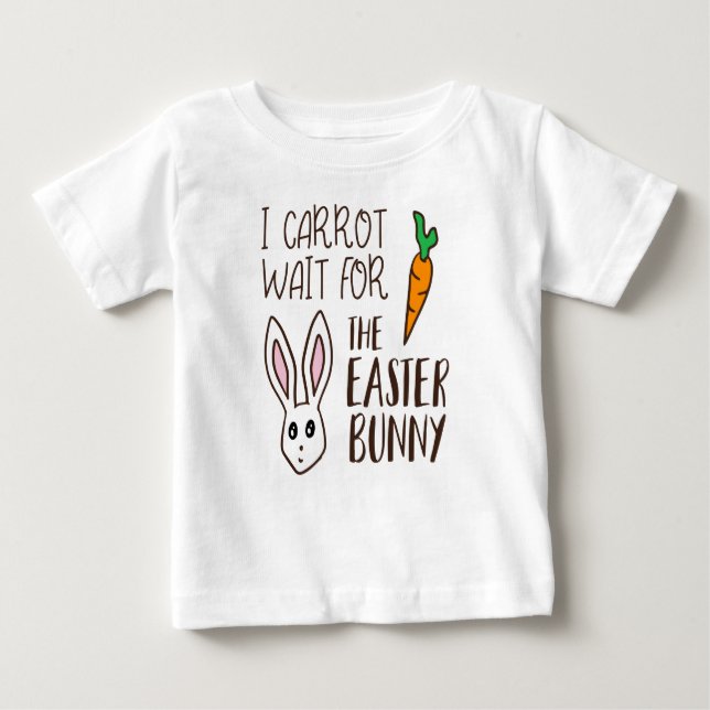 Camiseta Eu Carrot Esperar Pela Caricatura Engraçada Da Pás (Frente)