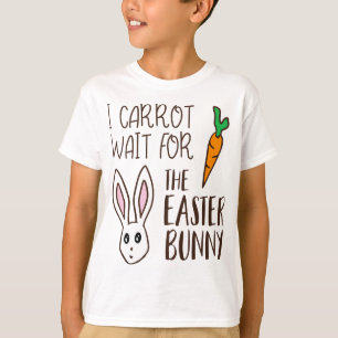 Camiseta Eu Carrot Espero Por Um Coelhinho Humoroso Da Pás