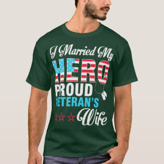 Camiseta Eu Casei Com Meu Herói Veteranos Orgulhosos Esposa