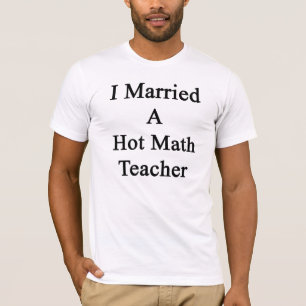 Camiseta Eu casei um professor de matemática quente