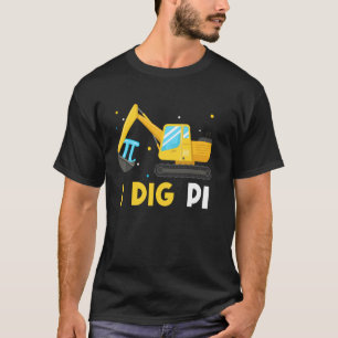 Camiseta Eu Cavar Pi 3.14 Pi Dia Engraçado Veículo de Const