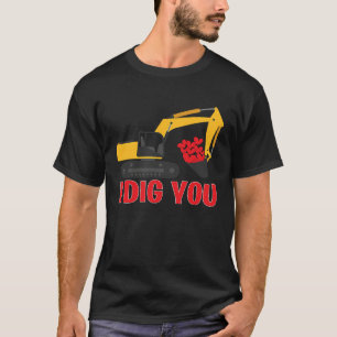 Camiseta Eu Cavoco Você Caminhão de Construção Feliz Dia do
