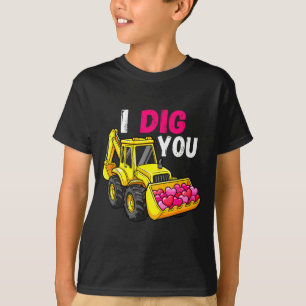Camiseta Eu Cavoco Você Escavadeira Construção Dia dos Namo