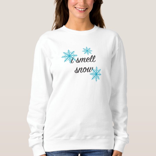 Camiseta Eu Cheiro Floco de Neve de inverno (Frente)