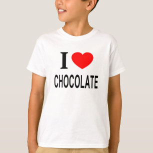 Camiseta Eu ❤️ CHOCOLATE Eu AMO CHOCOLATE Eu ADORO CHOCOLAT