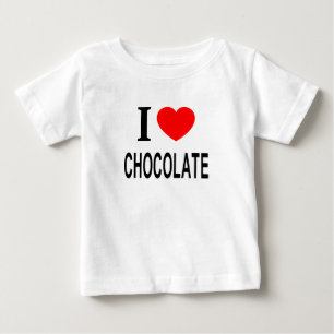 CAMISETA EU ❤️ CHOCOLATE EU AMO CHOCOLATE EU CORAÇÃO