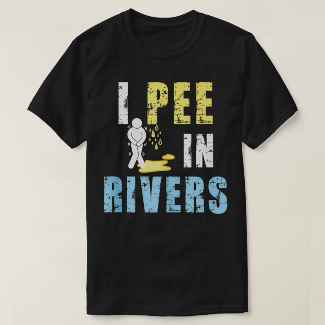 Camiseta Eu Choro Em Rios Engraçado Acampamento De Verão (Frente do Design)